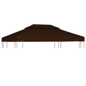 Gazebo canopy 2 levels brown 310 g/m² 4x3 m by vidaXL, Covers for tents and gazebos - Ref: Foro24-46617, Price: 89,99 €, Disc...