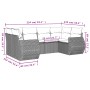 6-piece garden furniture set and gray synthetic rattan cushions by , Garden sets - Ref: Foro24-3254117, Price: 450,62 €, Disc...