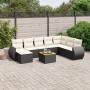 8-teiliges Gartensofa-Set und schwarze synthetische Rattankissen von , Gartensets - Ref: Foro24-3225139, Preis: 552,46 €, Rab...