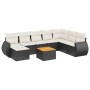 8-piece garden sofa set and black synthetic rattan cushions by , Garden sets - Ref: Foro24-3225139, Price: 552,46 €, Discount: %