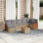 Gartensofa-Set mit beigen Kissen 8 Stück PE-Rattan von , Gartensets - Ref: Foro24-3227879, Preis: 555,57 €, Rabatt: %