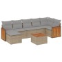 Gartensofa-Set mit beigen Kissen 8 Stück PE-Rattan von , Gartensets - Ref: Foro24-3227879, Preis: 555,57 €, Rabatt: %