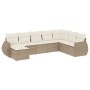 Gartensofa-Set mit beigen Kissen 8 Stück PE-Rattan von , Modulare Sofas für den Außenbereich - Ref: Foro24-3221757, Preis: 69...