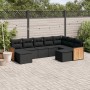 8-piece garden sofa set and black synthetic rattan cushions by , Garden sets - Ref: Foro24-3228218, Price: 531,53 €, Discount: %