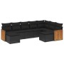 8-teiliges Gartensofa-Set und schwarze synthetische Rattankissen von , Gartensets - Ref: Foro24-3228218, Preis: 522,59 €, Rab...