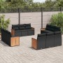 Garden sofa set 12 pieces with black synthetic rattan cushions by , Garden sets - Ref: Foro24-3259913, Price: 898,84 €, Disco...