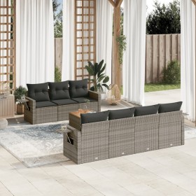 8-piece garden sofa set and gray synthetic rattan cushions by , Modular outdoor sofas - Ref: Foro24-3224471, Price: 534,72 €,...