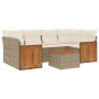 Set sofás de jardín 7 piezas y cojines ratán sintético beige de , Conjuntos de jardín - Ref: Foro24-3227479, Precio: 545,99 €...