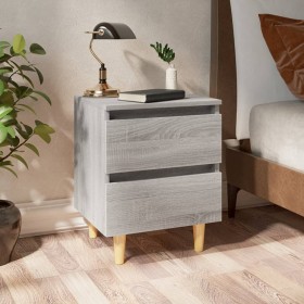 Bedside tables 2 pcs Sonoma gray wood legs 40x35x50 cm by vidaXL, Nightstands - Ref: Foro24-813125, Price: 70,87 €, Discount: %