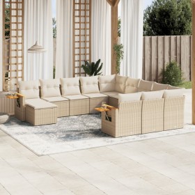 11-teiliges Gartensofa-Set mit beigen synthetischen Rattankissen von , Gartensets - Ref: Foro24-3259608, Preis: 786,21 €, Rab...