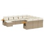 11-teiliges Gartensofa-Set mit beigen synthetischen Rattankissen von , Gartensets - Ref: Foro24-3259608, Preis: 786,21 €, Rab...