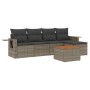 Set de muebles de jardín 6 pzas y cojines ratán sintético gris de , Sofás modulares de exterior - Ref: Foro24-3224541, Precio...