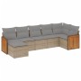 7-teiliges Gartensofa-Set und beige synthetische Rattankissen von , Gartensets - Ref: Foro24-3227872, Preis: 497,06 €, Rabatt: %