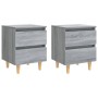 Bedside tables 2 pcs Sonoma gray wood legs 40x35x50 cm by vidaXL, Nightstands - Ref: Foro24-813125, Price: 70,87 €, Discount: %