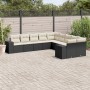 Set de sofás de jardín 10 pzas cojines ratán sintético negro de , Conjuntos de jardín - Ref: Foro24-3223105, Precio: 667,77 €...