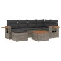 7-piece garden sofa set with gray PE rattan cushions by , Garden sets - Ref: Foro24-3227026, Price: 447,45 €, Discount: %