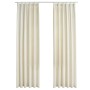 Blackout curtains with hooks 2 pcs cream velvet 140x175 cm by vidaXL, Curtains and curtains - Ref: Foro24-134516, Price: 36,2...