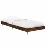 Smoke oak plywood bed frame 75x190 cm by vidaXL, Beds and slatted bases - Ref: Foro24-832210, Price: 65,99 €, Discount: %