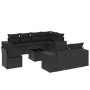 8-teiliges Gartensofa-Set und schwarze synthetische Rattankissen von , Gartensets - Ref: Foro24-3222844, Preis: 735,30 €, Rab...