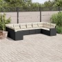 Gartensofa-Set 10-teilig mit schwarzen synthetischen Rattankissen von , Gartensets - Ref: Foro24-3219456, Preis: 653,22 €, Ra...