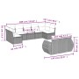 9-teiliges Gartensofa-Set mit beigen synthetischen Rattankissen von , Modulare Sofas für den Außenbereich - Ref: Foro24-32218...