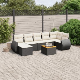 8-teiliges Gartensofa-Set und schwarze synthetische Rattankissen von , Gartensets - Ref: Foro24-3225111, Preis: 512,24 €, Rab...