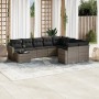 10-piece garden sofa set with gray synthetic rattan cushions by , Modular outdoor sofas - Ref: Foro24-3251797, Price: 697,96 ...