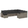 Set de sofás de jardín 10 pzas con cojines ratán sintético gris de , Sofás modulares de exterior - Ref: Foro24-3251797, Preci...