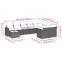 10-piece garden sofa set with gray synthetic rattan cushions by , Modular outdoor sofas - Ref: Foro24-3251797, Price: 697,96 ...