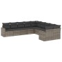 Set de sofás de jardín 10 pzas con cojines ratán sintético gris de , Sofás modulares de exterior - Ref: Foro24-3251847, Preci...