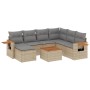 Gartensofa-Set mit beigen Kissen 8 Stück PE-Rattan von , Gartensets - Ref: Foro24-3227053, Preis: 556,70 €, Rabatt: %