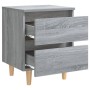 Bedside tables 2 pcs Sonoma gray wood legs 40x35x50 cm by vidaXL, Nightstands - Ref: Foro24-813125, Price: 70,87 €, Discount: %