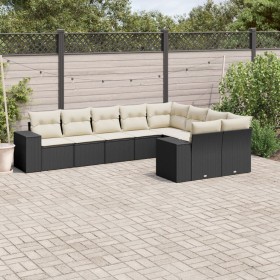 8-teiliges Gartensofa-Set und schwarze synthetische Rattankissen von , Gartensets - Ref: Foro24-3223035, Preis: 580,92 €, Rab...