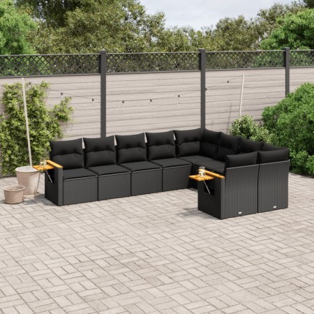 8-teiliges Gartensofa-Set und schwarze synthetische Rattankissen von , Gartensets - Ref: Foro24-3227140, Preis: 562,47 €, Rab...