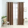 Cortinas opacas con anillas 2 uds terciopelo beige 140x225 cm de vidaXL, Cortinas y visillos - Ref: Foro24-134505, Precio: 44...