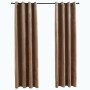 Blackout curtains with rings 2 pcs beige velvet 140x225 cm by vidaXL, Curtains and curtains - Ref: Foro24-134505, Price: 39,5...