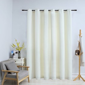 Cream velvet blackout curtain with metal rings 290x245 cm by vidaXL, Curtains and curtains - Ref: Foro24-134515, Price: 40,10...