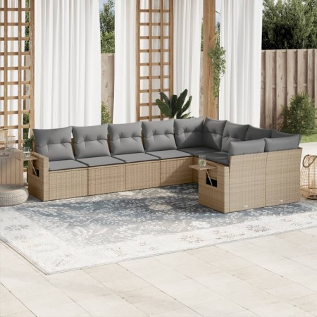 9-piece garden sofa set with beige synthetic rattan cushions by , Garden sets - Ref: Foro24-3252976, Price: 677,79 €, Discoun...