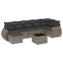 8-piece garden sofa set and gray synthetic rattan cushions by , Garden sets - Ref: Foro24-3254027, Price: 534,75 €, Discount: %