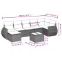 8-teiliges Gartensofa-Set und graue synthetische Rattankissen von , Gartensets - Ref: Foro24-3254027, Preis: 534,75 €, Rabatt: %