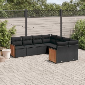 8-piece garden sofa set and black synthetic rattan cushions by , Garden sets - Ref: Foro24-3228232, Price: 525,99 €, Discount: %