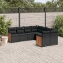 8-teiliges Gartensofa-Set und schwarze synthetische Rattankissen von , Gartensets - Ref: Foro24-3228232, Preis: 499,37 €, Rab...