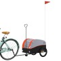 Black and orange iron bicycle trailer 30 kg by , Bicycle trailers - Ref: Foro24-94138, Price: 82,99 €, Discount: %