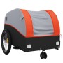 Schwarz-orangefarbener Fahrradanhänger aus Eisen, 30 kg von , Fahrradanhänger - Ref: Foro24-94138, Preis: 85,46 €, Rabatt: %