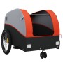 Schwarz-orangefarbener Fahrradanhänger aus Eisen, 30 kg von , Fahrradanhänger - Ref: Foro24-94138, Preis: 85,46 €, Rabatt: %