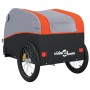 Schwarz-orangefarbener Fahrradanhänger aus Eisen, 30 kg von , Fahrradanhänger - Ref: Foro24-94138, Preis: 85,46 €, Rabatt: %