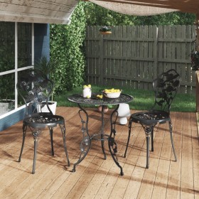 Bistrotisch und Stühle 3-teilig aus schwarzem Aluminiumguss von , Gartensets - Ref: Foro24-317739, Preis: 197,99 €, Rabatt: %