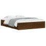 Cama con cajones madera de ingeniería marrón roble 140x200 cm de , Camas y somieres - Ref: Foro24-3207279, Precio: 227,77 €, ...