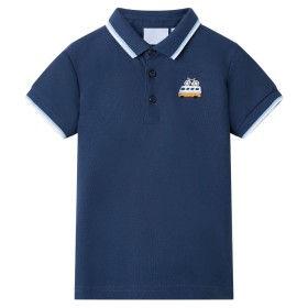 Dark blue children's polo shirt 104 by , Kids T-shirts - Ref: Foro24-12050, Price: 8,99 €, Discount: %