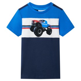 Camiseta infantil azul y azul marino 92 de , Camisetas para niños - Ref: Foro24-12529, Precio: 9,99 €, Descuento: %